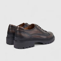 Formales Men's Leather Chunky Sole Lace Up FY266003 Brown FD13