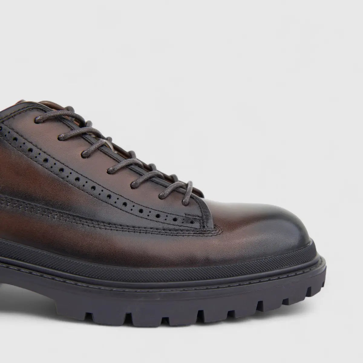 Formales Men's Leather Chunky Sole Lace Up FY266003 Brown FD13
