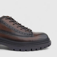 Formales Men's Leather Chunky Sole Lace Up FY266003 Brown FD13