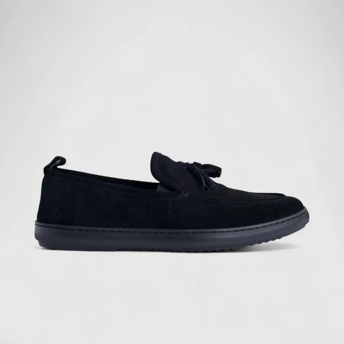 Formales Men's Suede Loafer FM2025-823 Black Suede FK48