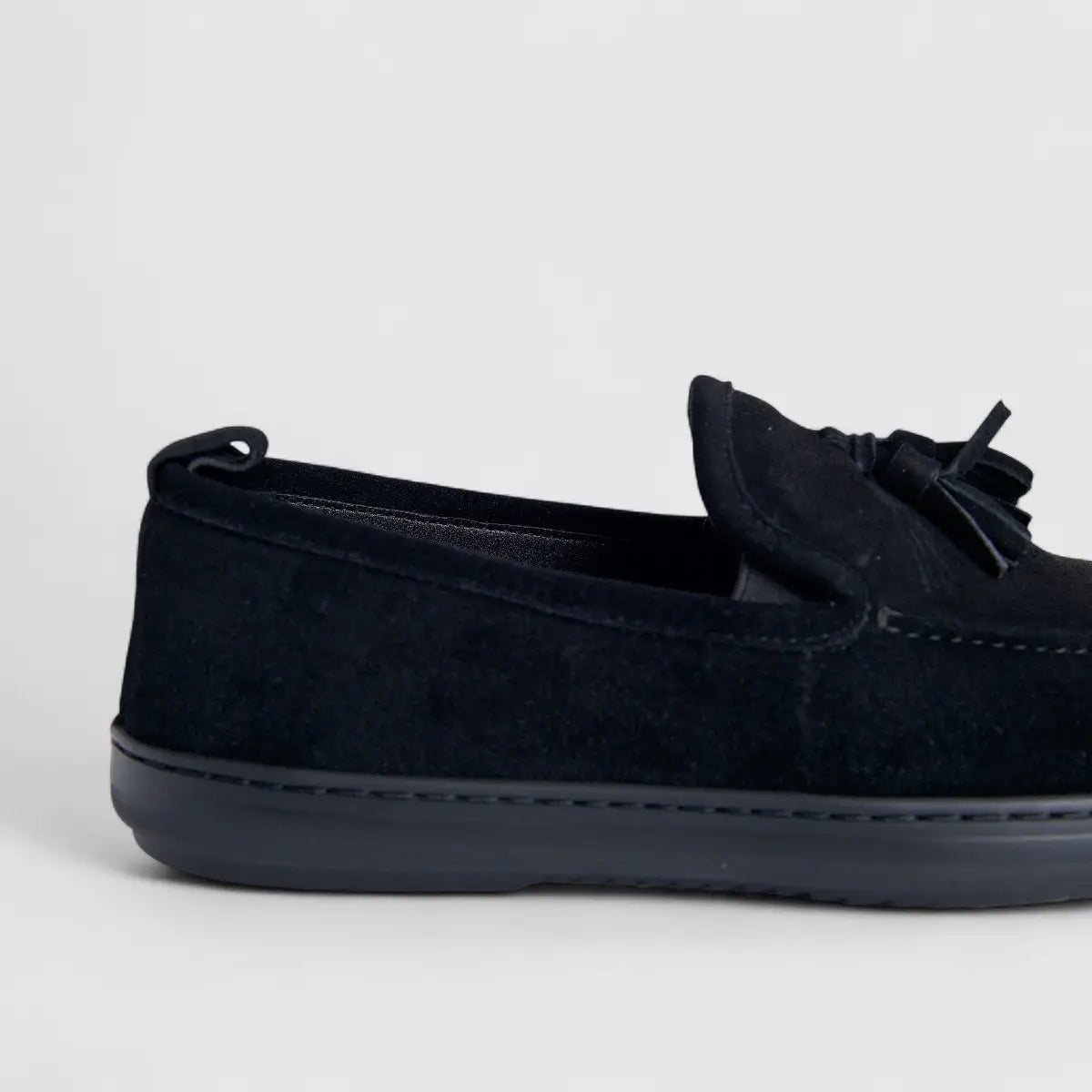 Formales Men's Suede Loafer FM2025-823 Black Suede FK48