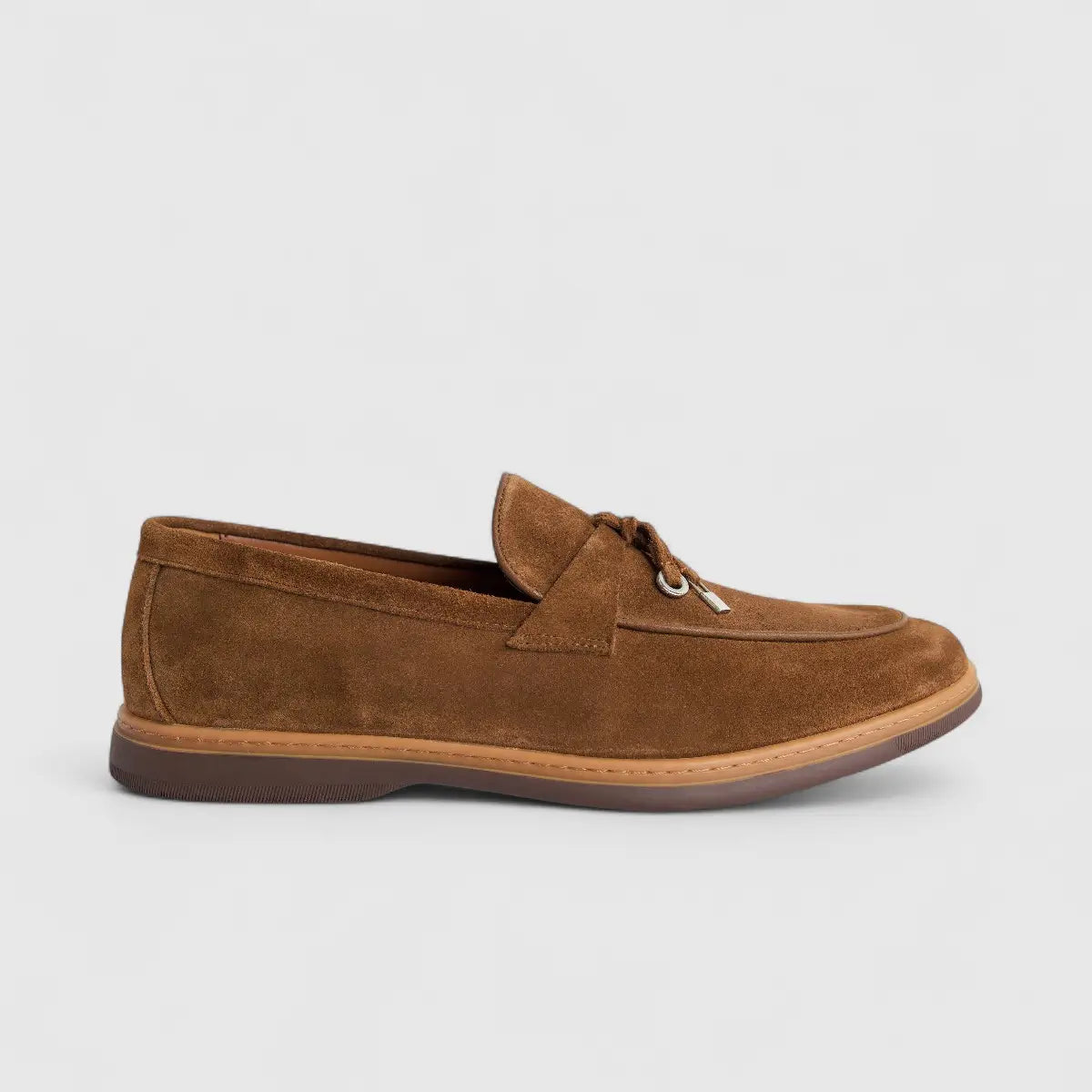 Formales Men's Suede Loafer FM2025-824 Brown Suede FK49