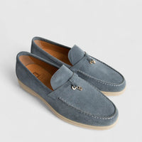 Formales Men's Suede Loafer FM2025-825 Grey Suede FK50