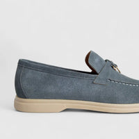 Formales Men's Suede Loafer FM2025-825 Grey Suede FK50