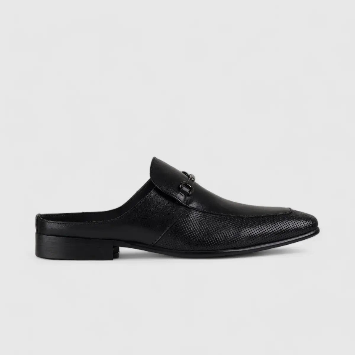 Formales Slip On Open Back Black AS2302 Loafers | familyshoecentre