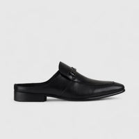 Formales Slip On Open Back Black AS2302 Loafers | familyshoecentre