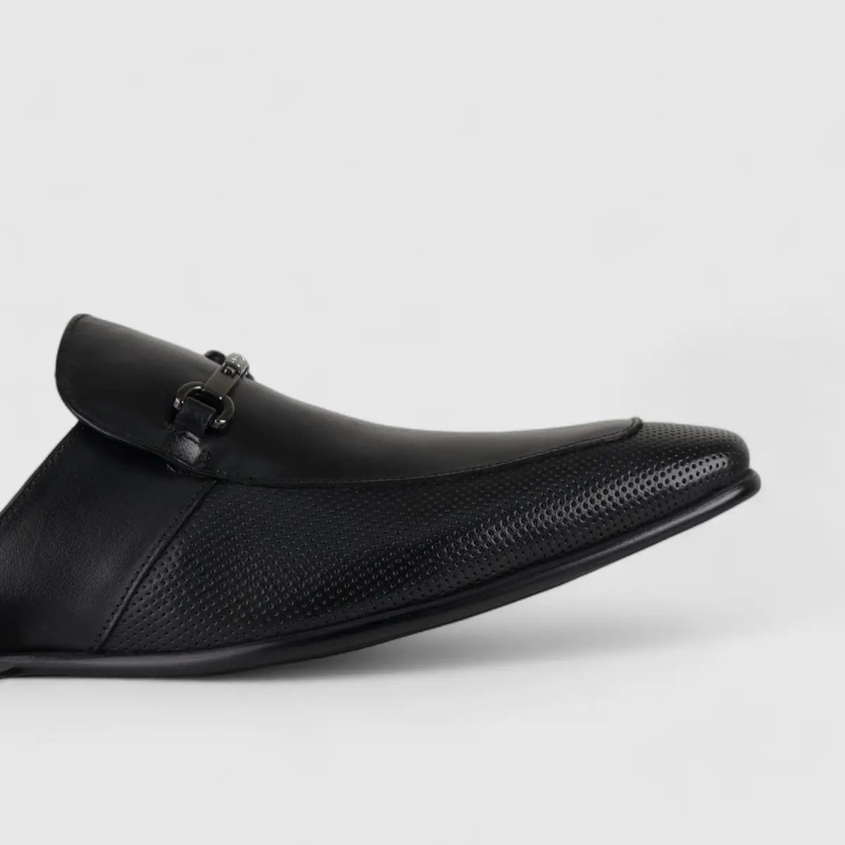 Formales Slip On Open Back Black AS2302 Loafers | familyshoecentre