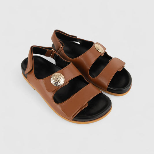 Bulbul Ladies Comfort Sandal CAR-004 Camel