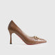 Bulbul Leather Heel Shoe Brown LAR6031