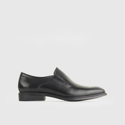 Babucci Men's Leather Slip On K181834-C12A BAB007 Black