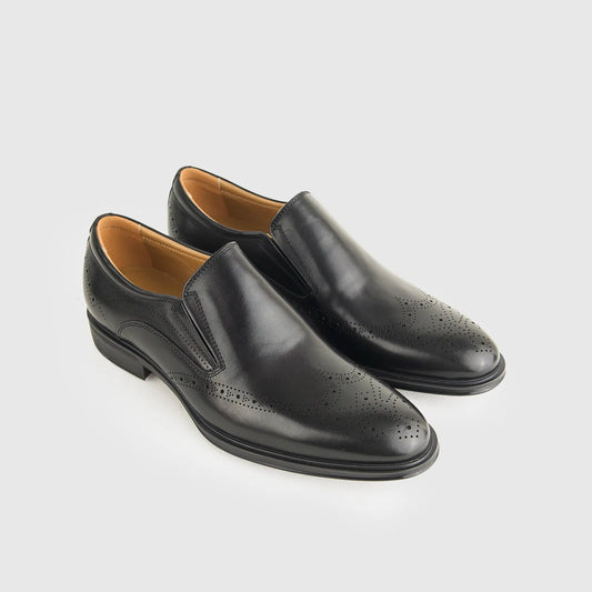 Babucci Men's Leather Slip On K181834-C12A BAB007 Black