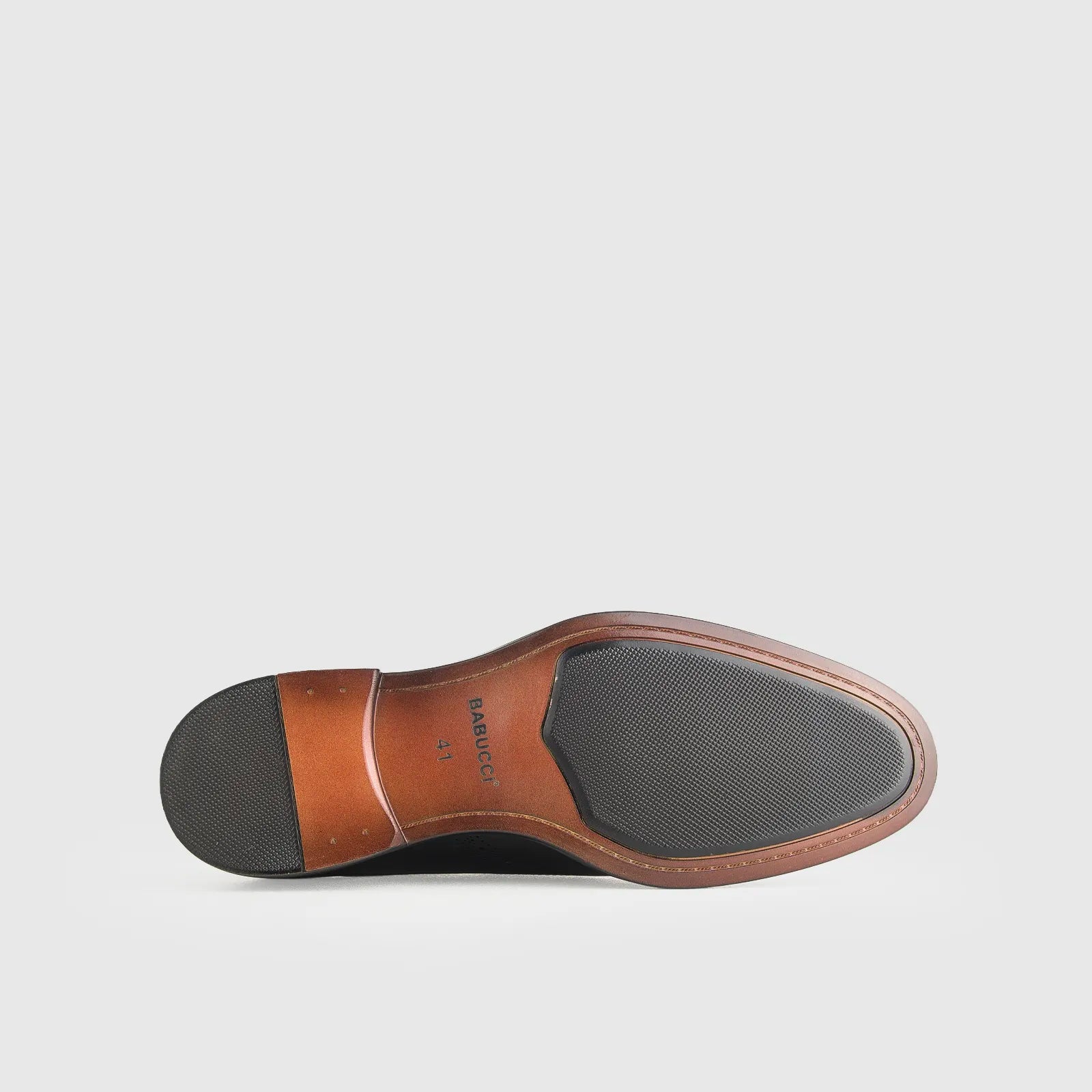 Babucci Men's Leather Slip On K181834-C12A BAB007 Black