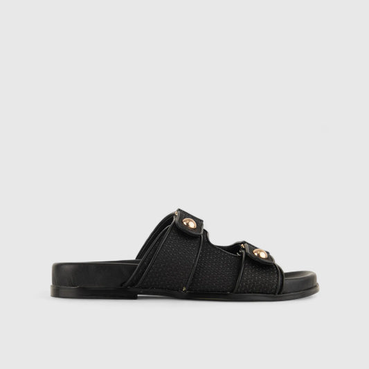Bulbul Ladies Comfort Sandal CAR-003 Black