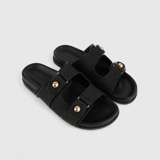 Bulbul Ladies Comfort Sandal CAR-003 Black