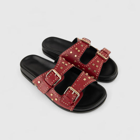 Bulbul Ladies Comfort Sandal CAR-005 Red
