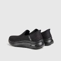 Go Walk Arch Fit 2.0 Comfort Slip Ons Black 216600 Gents | familyshoecentre