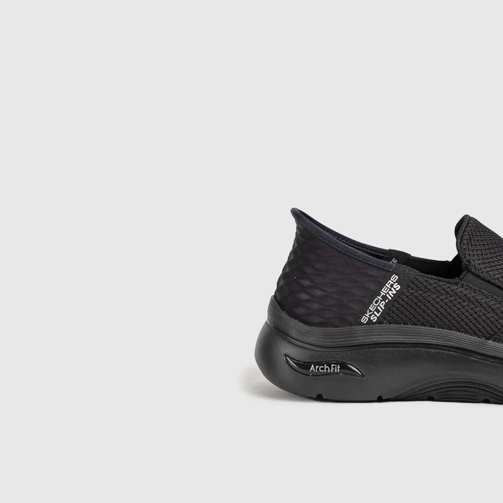 Go Walk Arch Fit 2.0 Comfort Slip Ons Black 216600 Gents | familyshoecentre