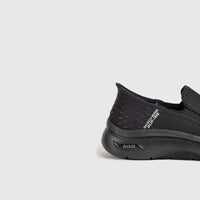 Go Walk Arch Fit 2.0 Comfort Slip Ons Black 216600 Gents | familyshoecentre