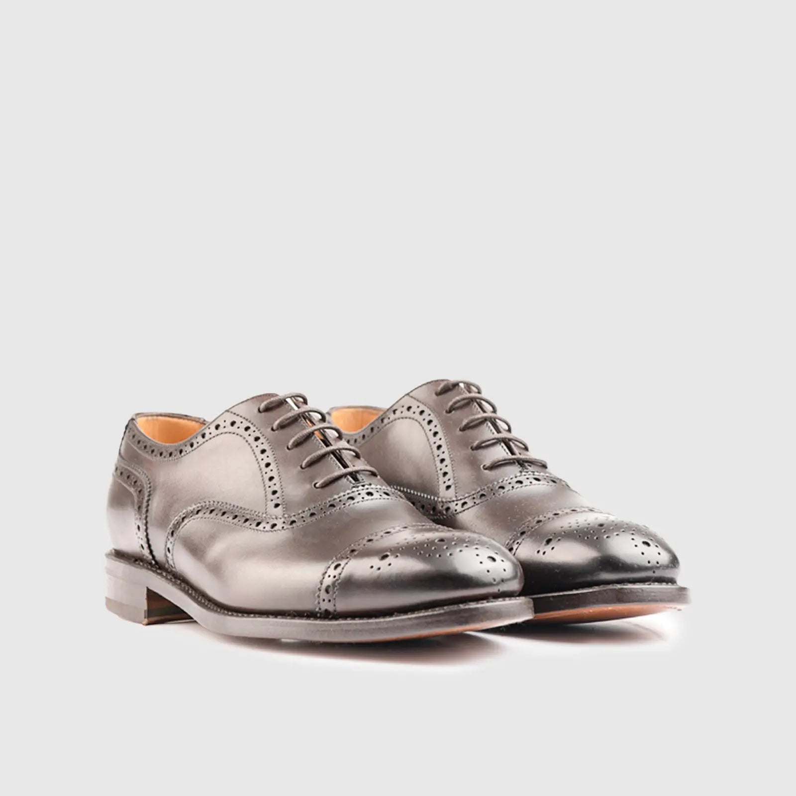 Goodyear Welt Oxford Strait Toe Cap With Punch 6870 Brown Oxfords | familyshoecentre