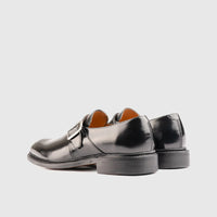 Goodyear Welt Single Monk Strap Slip On 6832 Black Loafers | familyshoecentre