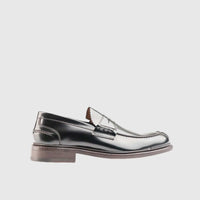 Goodyear Welt Split Toe Penny Loafer 11020 Black Loafers | familyshoecentre