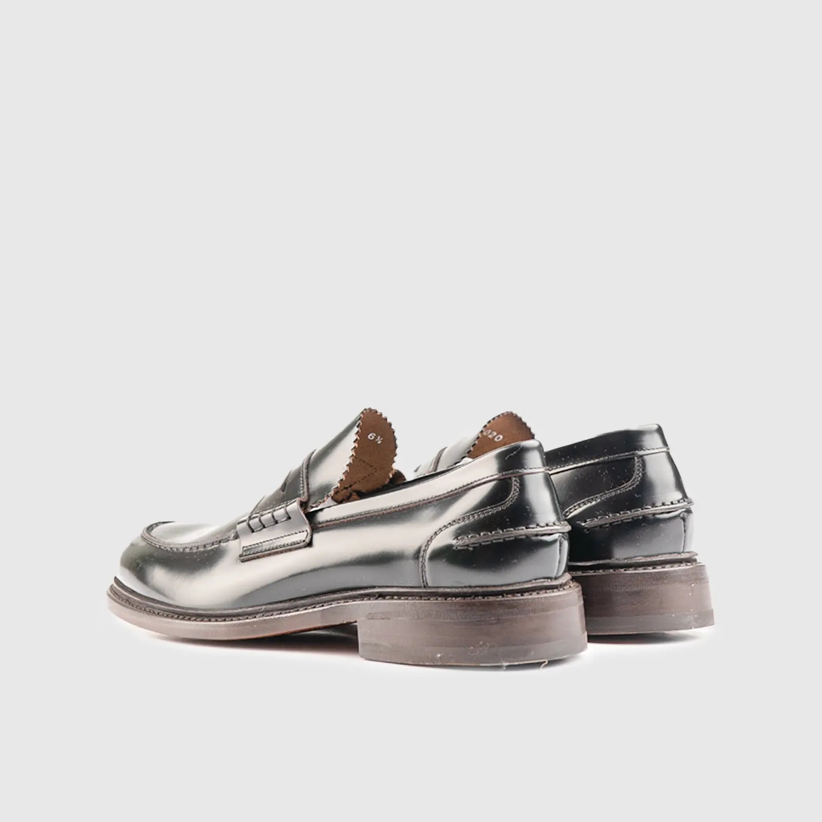Goodyear Welt Split Toe Penny Loafer 11020 Black Loafers | familyshoecentre