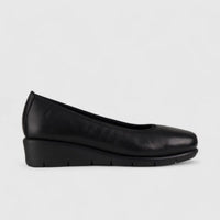 Hush Puppies Ladies Comfort Wedge Pump  HPL01092 Gracen Black HL295