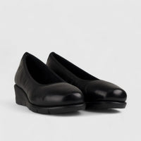 Hush Puppies Ladies Comfort Wedge Pump  HPL01092 Gracen Black HL295