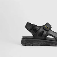Harvie Comfort Strap Sandal Black 00877 Sandals | familyshoecentre