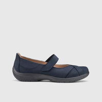 Hope Comfort Leather Shoe Denim Navy Pumps | familyshoecentre