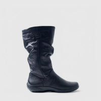 Hotter Derrymore Comfort Boot Black Boots | familyshoecentre