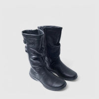 Hotter Derrymore Comfort Boot Black Boots | familyshoecentre