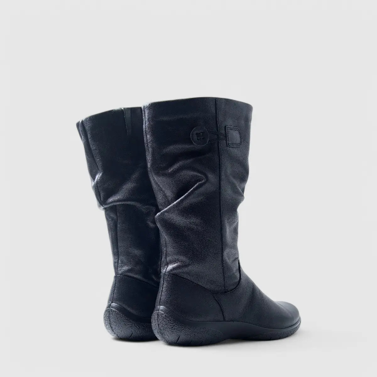 Hotter Derrymore Comfort Boot Black Boots | familyshoecentre