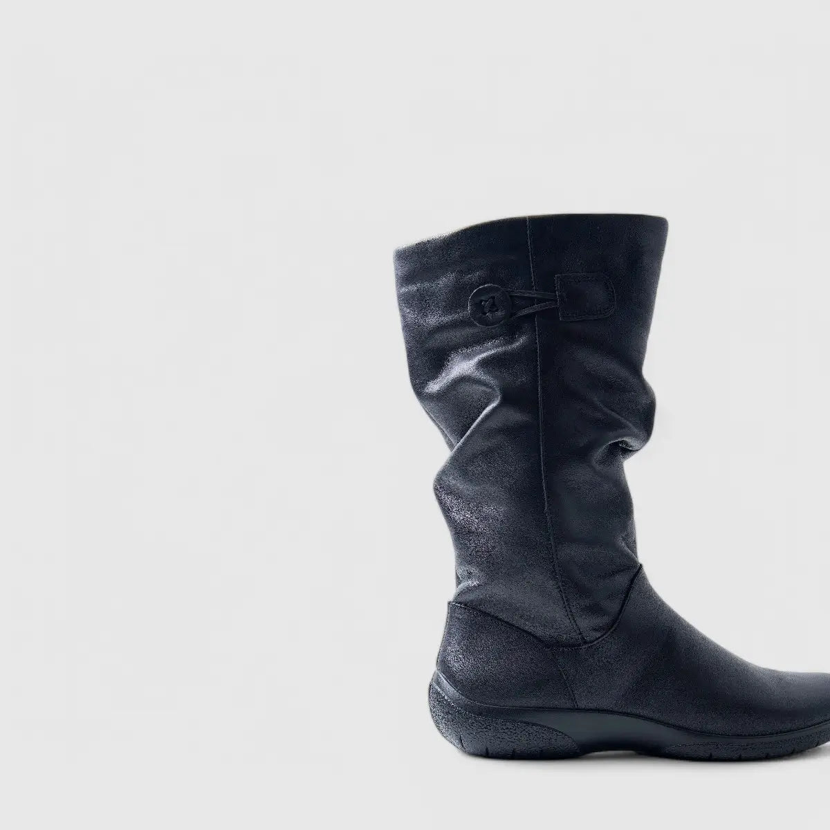 Hotter Derrymore Comfort Boot Black Boots | familyshoecentre