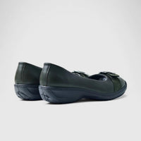 Hotter Grace Comfort Shoe Green Pumps | familyshoecentre