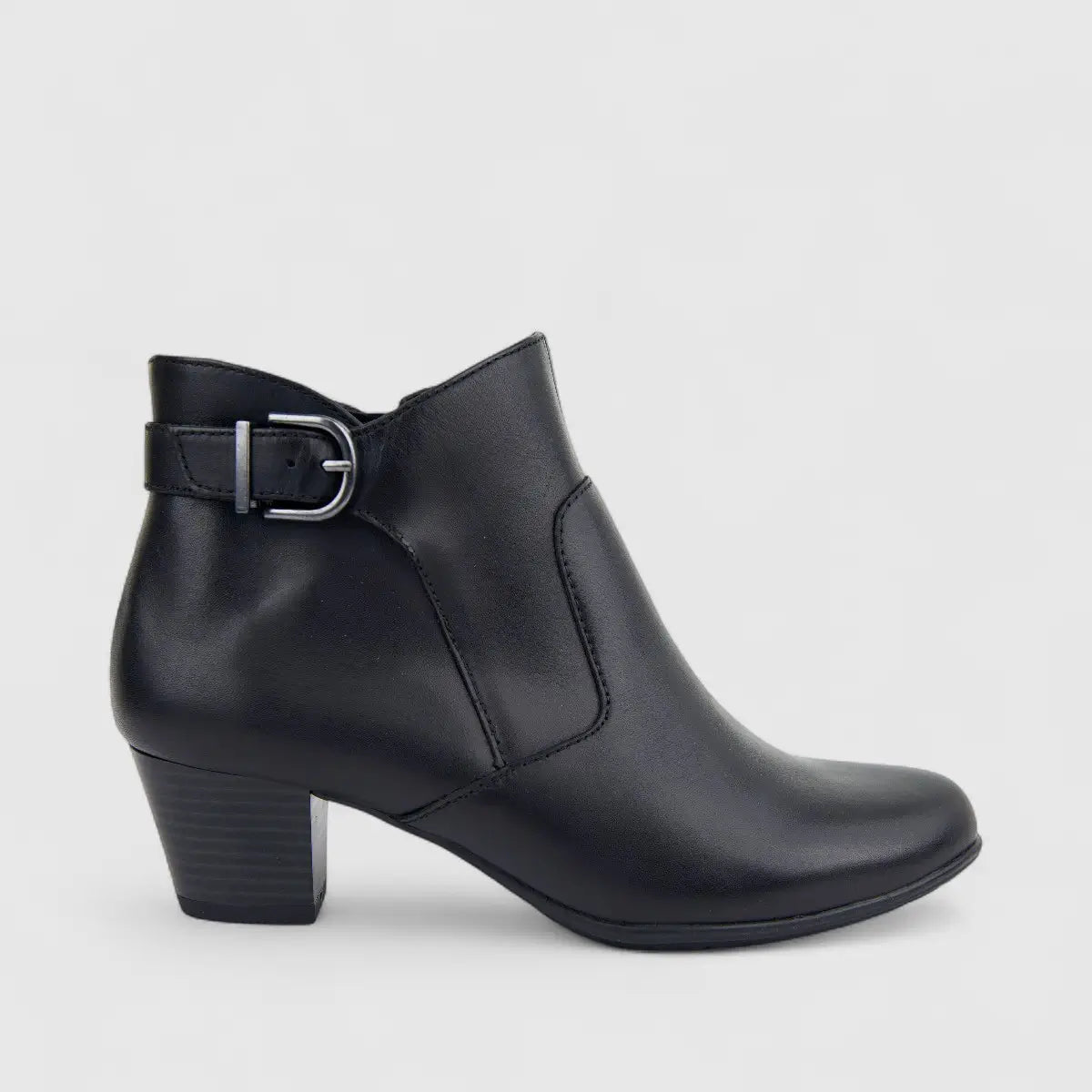 Hotter Ladies Comfort Ankle Boot With Heel Addison Black HB23