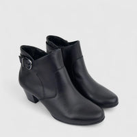 Hotter Ladies Comfort Ankle Boot With Heel Addison Black HB23