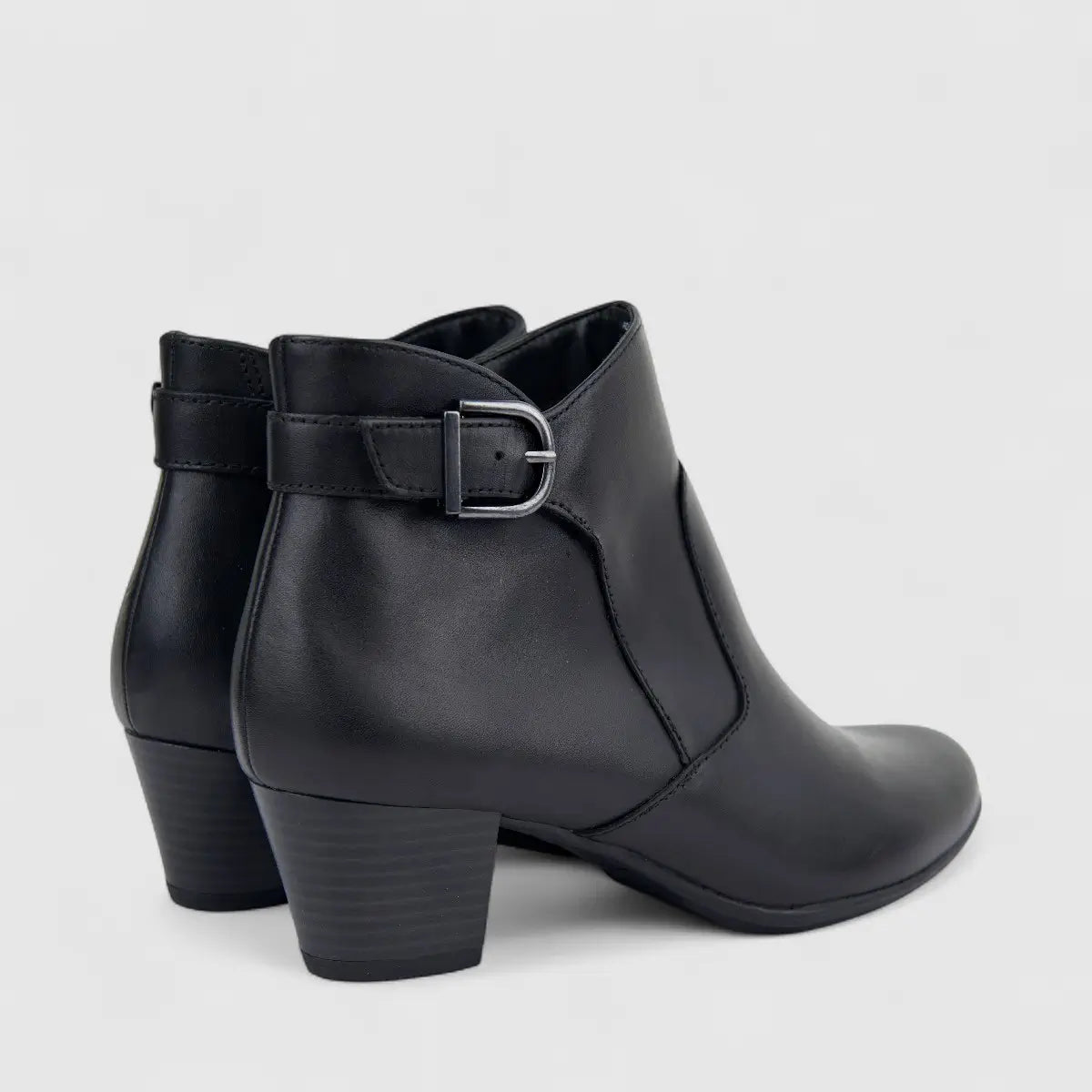 Hotter Ladies Comfort Ankle Boot With Heel Addison Black HB23
