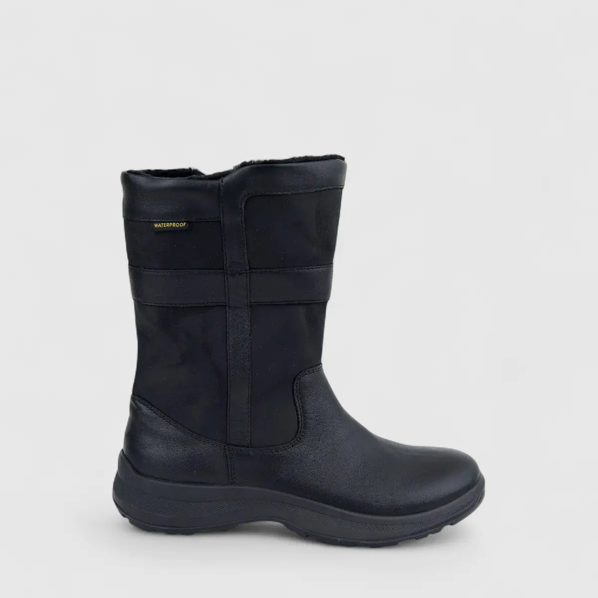 Hotter Ladies Comfort Mid Calf Boot Frontier Waterproof Black HB27