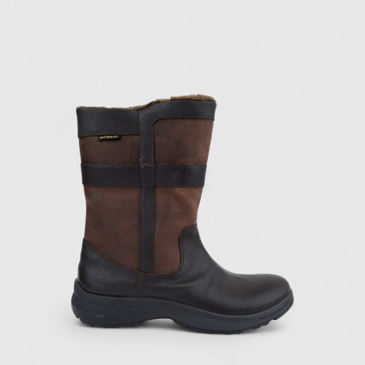Hotter Ladies Comfort Mid Calf Boot Frontier Waterproof Chocolate HB28