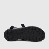 Hotter Ladies Comfort Sandal Pursue Aquatic Blue HT107, showing the black rubber sole with distinct tread pattern and