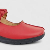 Hotter Ladies Comfort Shake 2 Mary Jane With Velcro Red HT93