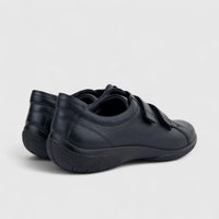 Hotter Ladies Comfort Shoe With Double Velcro Leap Wide Fit (EXF) Black HT94