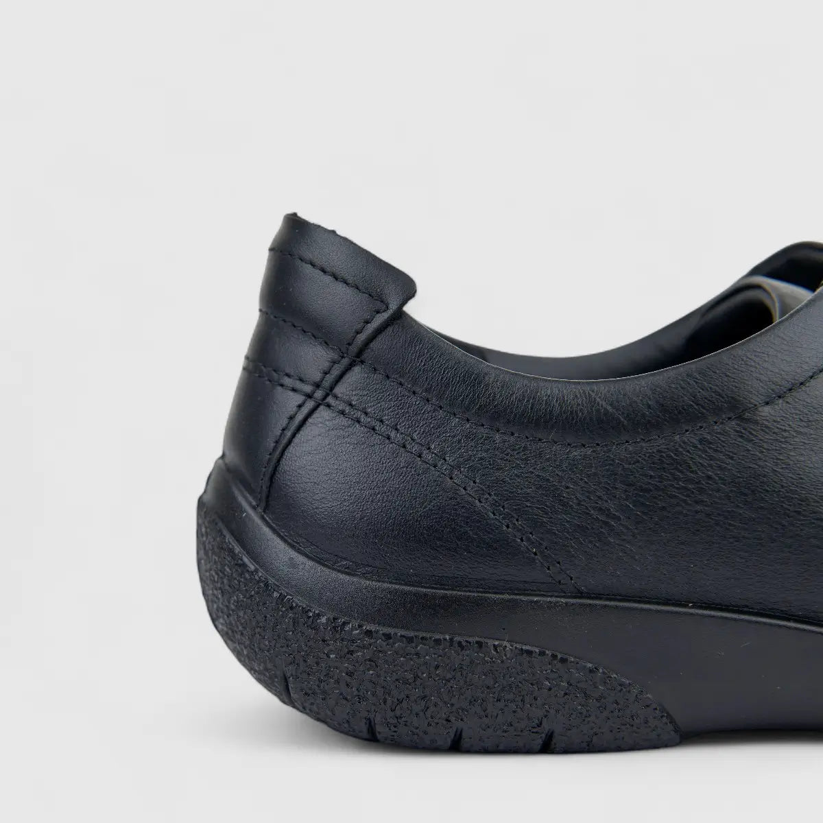 Hotter Ladies Comfort Shoe With Double Velcro Leap Wide Fit (EXF) Black HT94