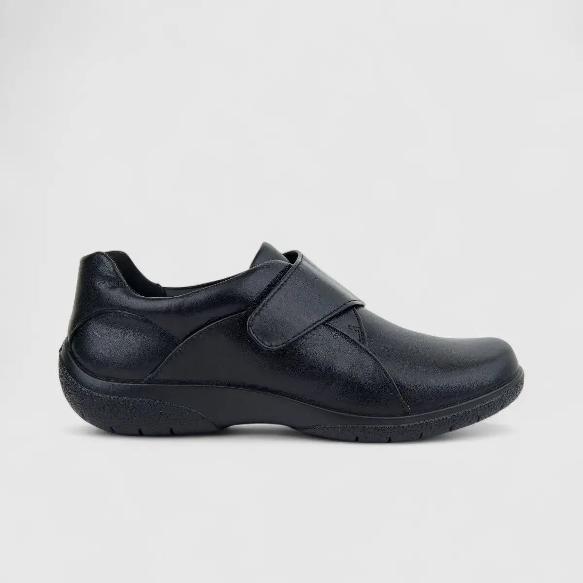 Hotter Ladies Comfort Sugar 2 Wide Fit (EXF) With Velcro Black HT92