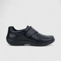 Hotter Ladies Comfort Sugar 2 Wide Fit (EXF) With Velcro Black HT92