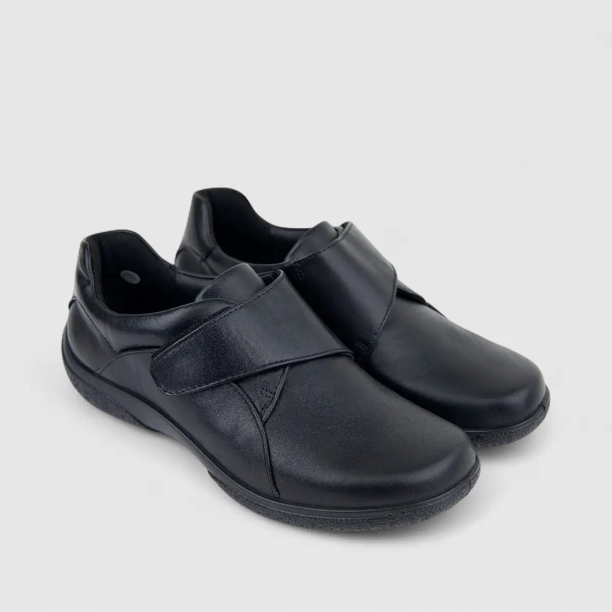 Hotter Ladies Comfort Sugar 2 Wide Fit (EXF) With Velcro Black HT92