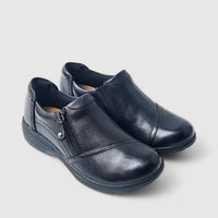 Hotter Lope Comfort Shoe Black Sneakers | familyshoecentre