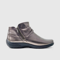 Hotter Murmur Comfort Boot Pewter Boots | familyshoecentre