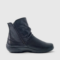 Hotter Whisper Comfort Boot Black Boots | familyshoecentre